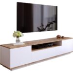 Wood TV Unit – European Wood – White – 180×36×30 cm - Image 4