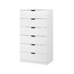 Drawers Unit 6 drawers White - 120x50x40 cm - Image 2