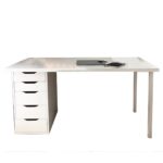 Counter Wood and Beech Wood Red Desk White - 150×85×60 cm - Image 2