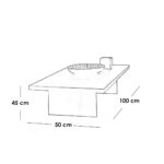 MDF Coffee Table Brown - 100x50x45 cm - Image 2