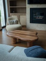 Pebble coffee table – inspired by river-worn rocks